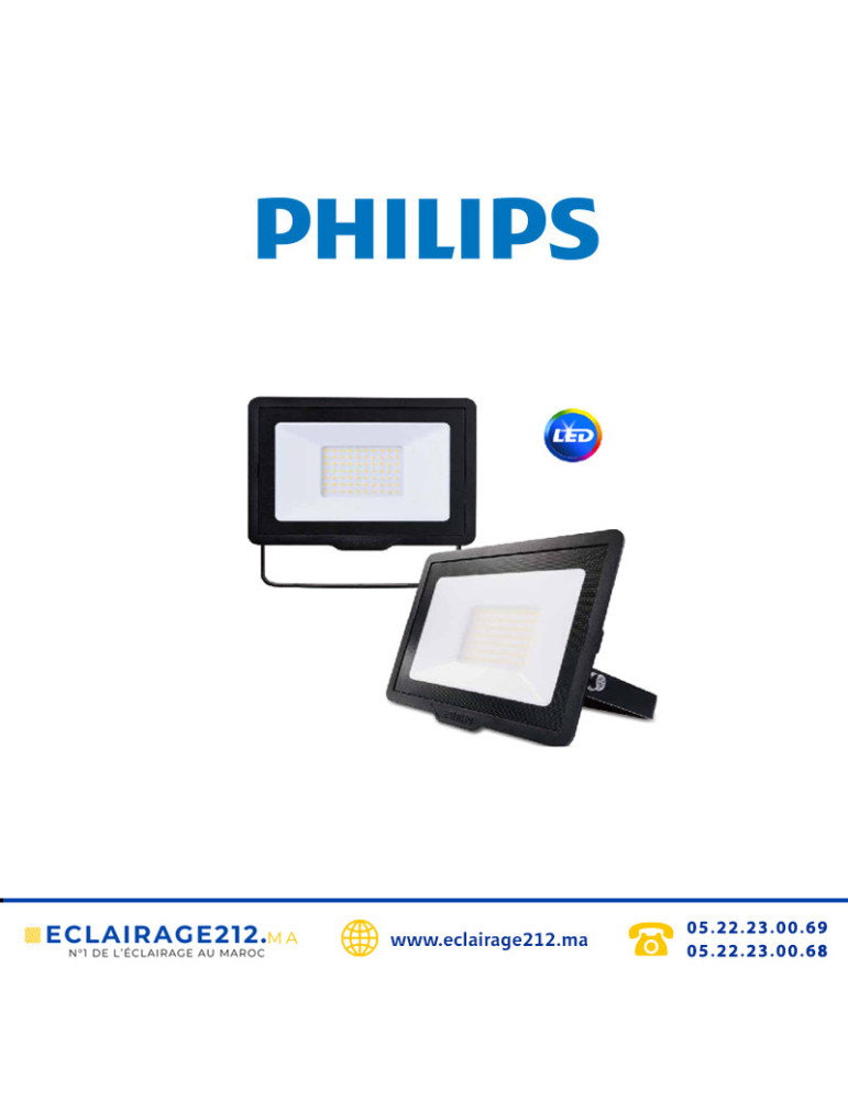 Projecteur LED PHILIPS 70W BVP150 G2 LED63/CW 6500°K Casablanca Maroc
