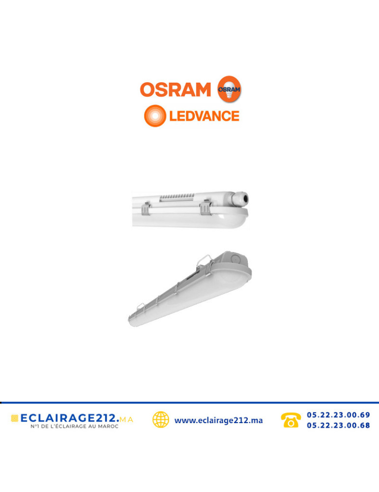 Réglette LED Osram Ledvance 120CM 30W 4000°K IP66 Casablanca Maroc