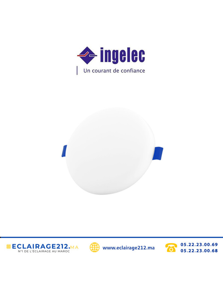 Panel LED Ingelec rond encastré réglable 24W 6500°K PLADEC24B