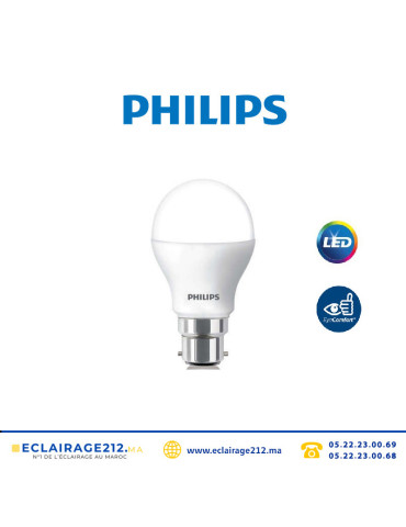 Ampoule LED Philips Essential 11W B22 3000°K Casablanca Maroc