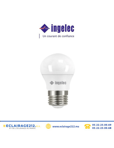 Ampoule LED sphérique INGELEC E27 6W 3000°K LEDG06E27J Casablanca Maroc