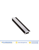 Profilé LED encastré 10/10 aluminium noir couvercle blanc 3M Casablanca Maroc