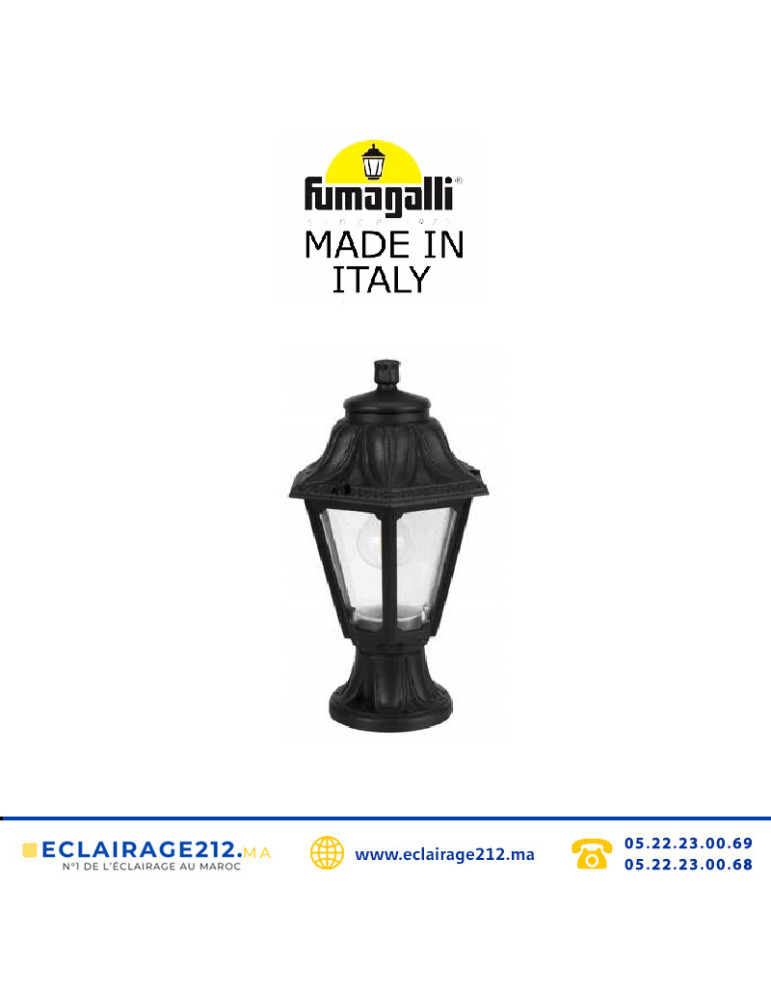 Borne de jardin Fumagalli Mikrolot Anna noir Casablanca Maroc