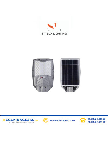 Luminaire LED solaire STYLUX 300W 6000°K éclairage publique Casablanca Maroc