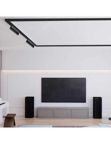 Projecteur laser sur rail V-TAC 25W 2700°K en aluminium Noir Casablanca Maroc