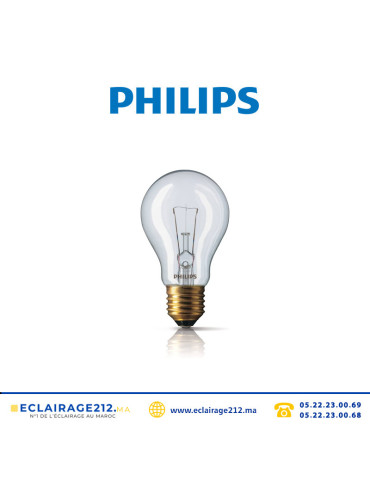 Ampoule halogène Philips Essential 60W E27 2700°K Casablanca Maroc