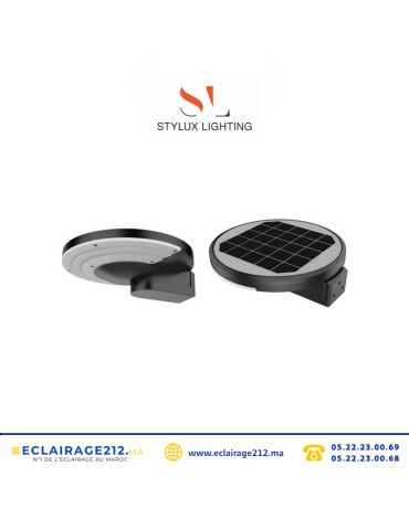 Applique murale LED solaire Stylux 4000°K IP65 Casablanca Maroc