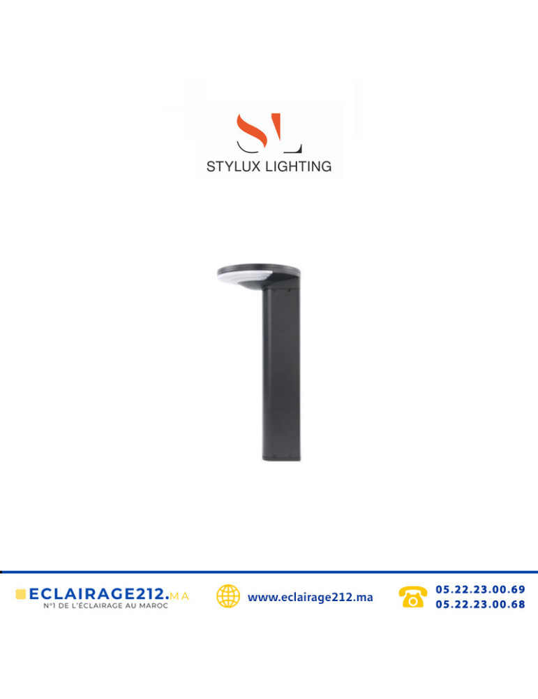 Borne de jardin LED solaire Stylux 4000°K IP65 Casablanca Maroc