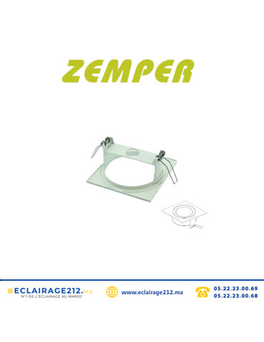 Cadre encastrement carré Zemper SPAZIO LUZ ALQ0011 Casablanca Maroc
