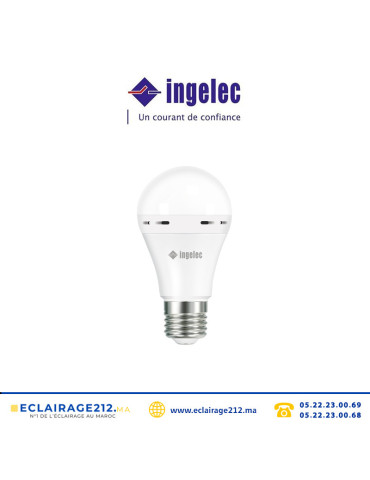 Ampoule LED secours INGELEC rechargeable 9W 6500°K