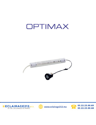 BAES Bloc de secours optimax 140LM 3H IP20 noir niche Casablanca Maroc