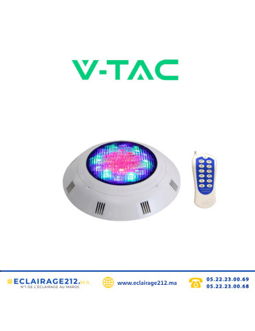 Projecteur Led piscine apparent V-TAC 18W IP68 RGB SKU95213 Casablanca Maroc