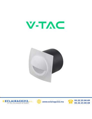 Balisage V-TAC carré 3W 7x6.2cm 3000°K blanc SKU93538