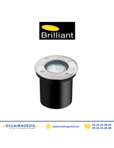 Encastré de sol Brillant 1xGU10 inox HK17389S82 Casablanca Maroc