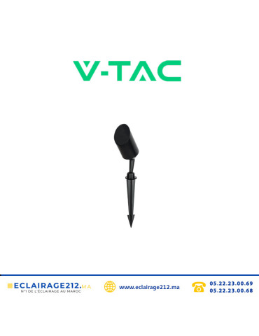 Spot piquet de jardin V-TAC IP65 GU10 noir SKU92097 Casablanca Maroc