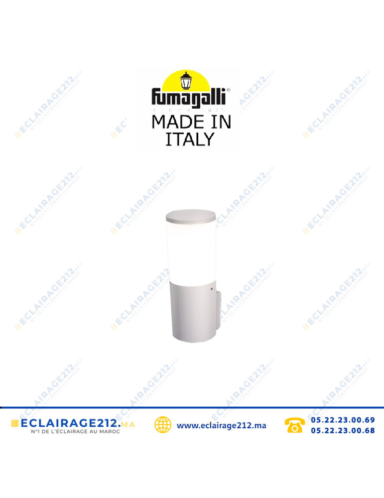 Applique murale Fumagalli Amelia wall E27 8,5W CCT Gris Casablanca Maroc