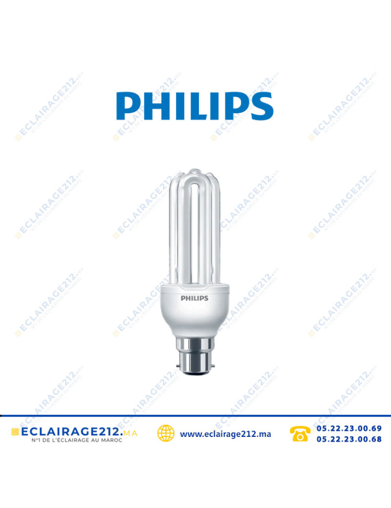 Lampe Philips EcoHome 18W B22 6500°K Casablanca Maroc