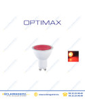 Lampe LED GU10 Optimax 8W rouge Casablanca Maroc