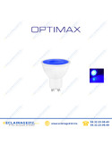 Lampe LED GU10 Optimax 8W bleu