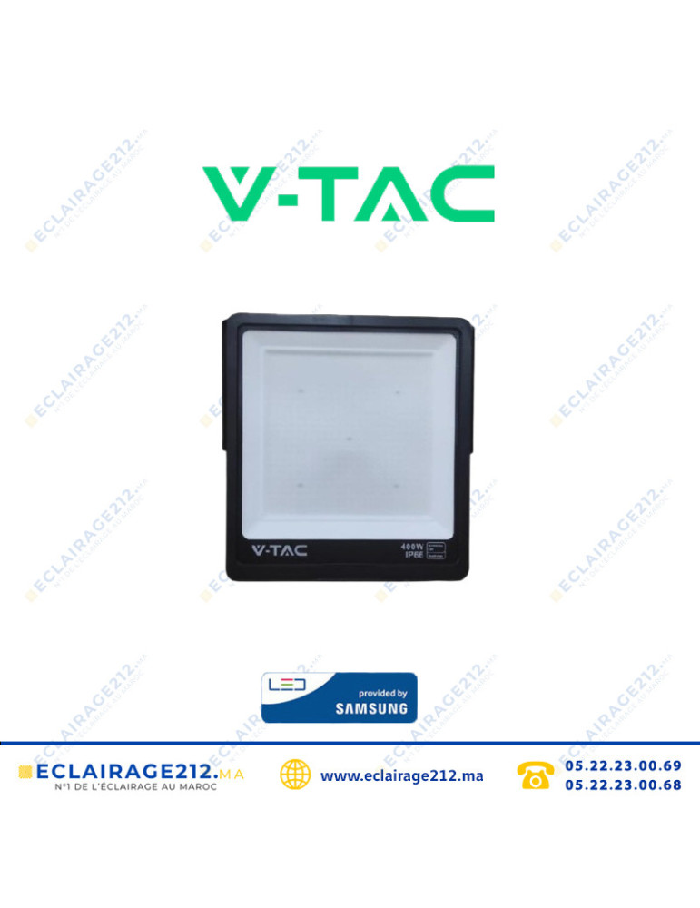 Projecteur LED V-TAC 300W 6400°K IP66 SKU98389 (LED Samsung) Casablanca Maroc