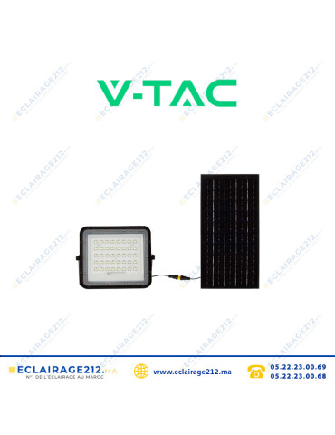 Projecteur LED solaire V-TAC 80W 6400°K SKU7823 Casablanca Maroc