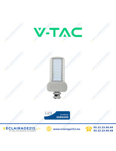 Luminaire LED slim streetlight V-TAC 100W 6500°K VT-1045ST Casablanca Maroc