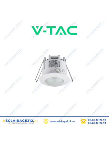 Détecteur de mouvement V-TAC encastré 6M 360° IP20 SKU5090 Casablanca Maroc