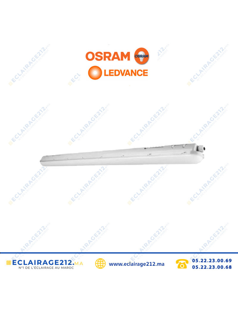 Réglette LED Ledvance 150cm 52W 6500°K IP65 Casablanca Maroc