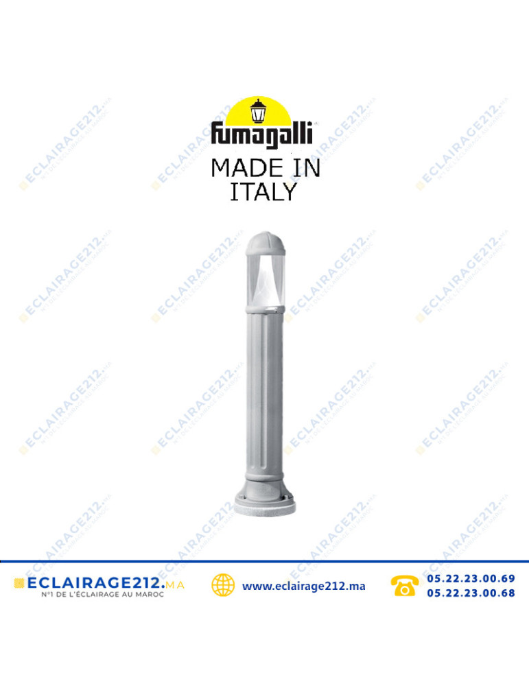 Borne de jardin Fumagalli SAURO 1100 GX53 10W CCT Gris D15.555 Casablanca Maroc