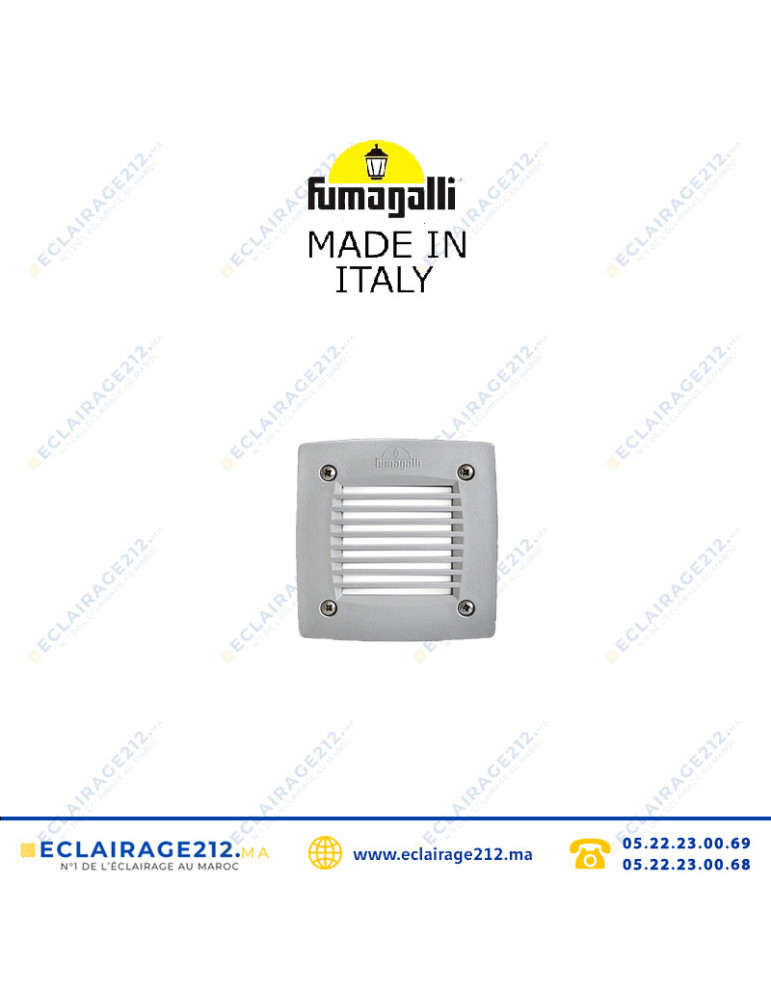 Balisage Fumagalli Leti carré 100 GX53 3W Gris 3C2 Casablanca Maroc