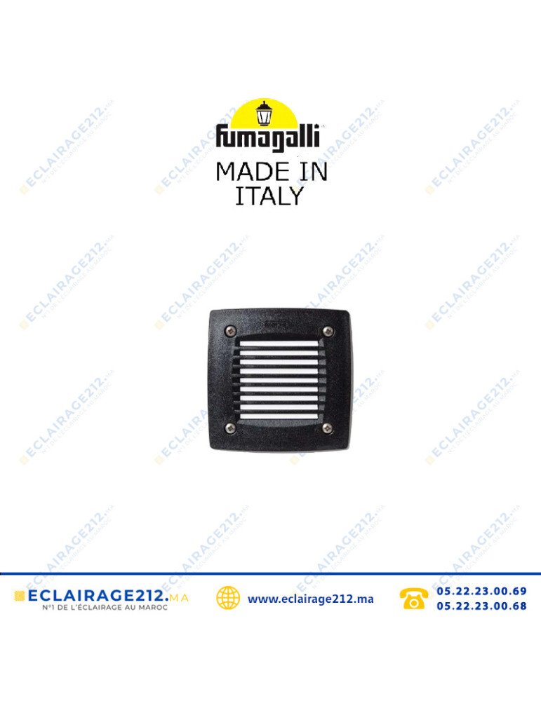 Balisage Fumagalli Leti carré 100 GX53 3W Noir 3C2 Casablanca Maroc