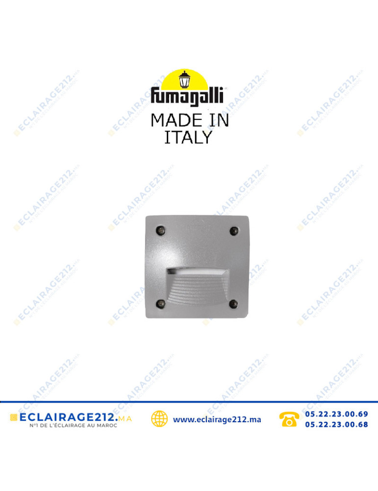 Balisage Fumagalli Leti carré 100 GX53 3W Gris 3C4 Casablanca Maroc