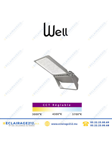 Projecteur LED WELL réglable IP66 CCT WELLCCT Casablanca Maroc