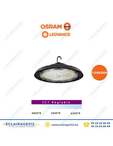 Armature LED Osram performance 125/150/200W CCT Casablanca Maroc