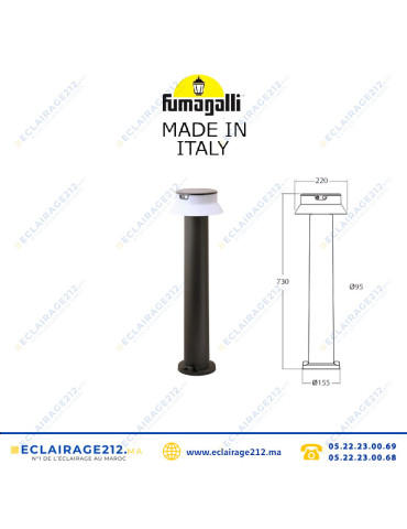 Borne de jardin Fumagalli Felice 800 Noir FE1.575