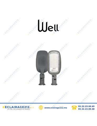Luminaire LED WELL SNRX 100W 6500°K éclairage publique Casablanca Maroc