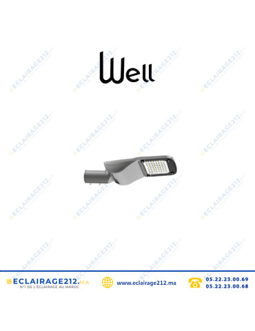 Luminaire LED WELL LUGANO 50W 4000°K éclairage publique Casablanca Maroc