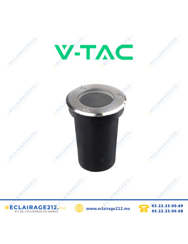 Spot de Sol Encastrable Rond V-TAC GU10 IP67 Inox VT-1127-SKU 10374 Casablanca Maroc
